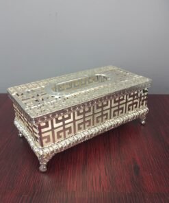 premium victorian geometric metallic tissue box