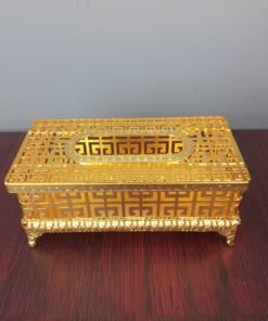 royal gold lattice metal tissue box luxurious antique style royal gold lattice metal tissue box luxurious antique style