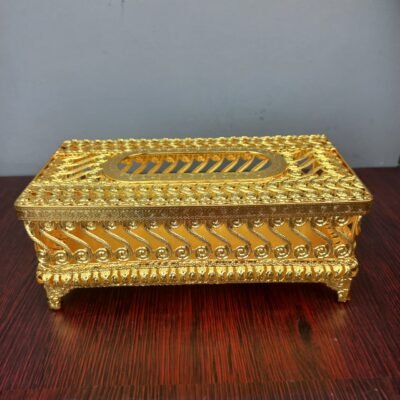 royal filigree gold plated tissue box holder