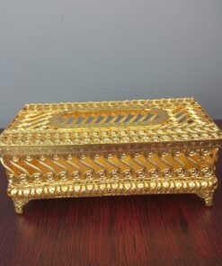 royal filigree gold plated tissue box holder