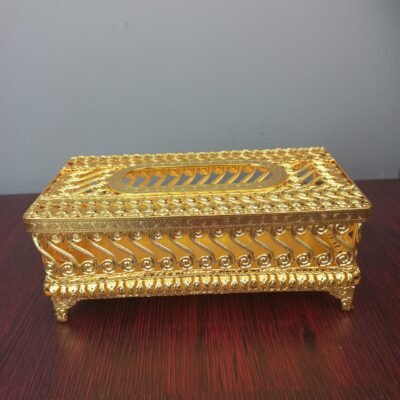 royal filigree gold plated tissue box holder