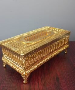 royal victorian golden metal tissue box