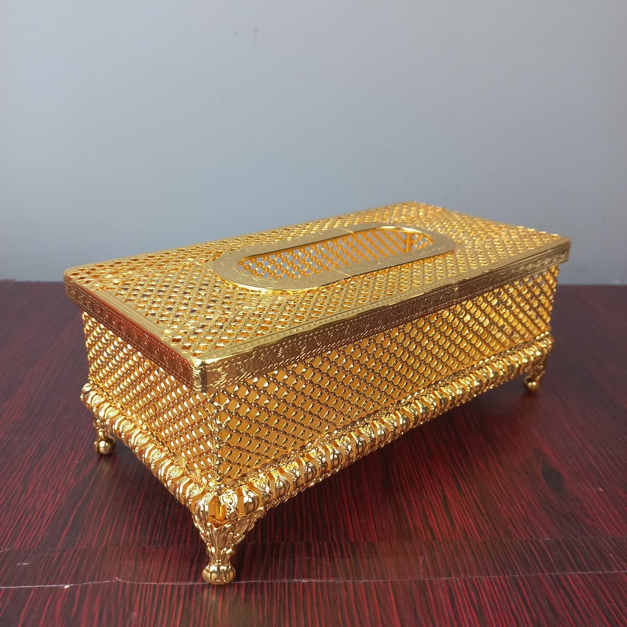 royal golden lattice metal tissue box luxury home decor royal golden lattice metal tissue box luxury home decor