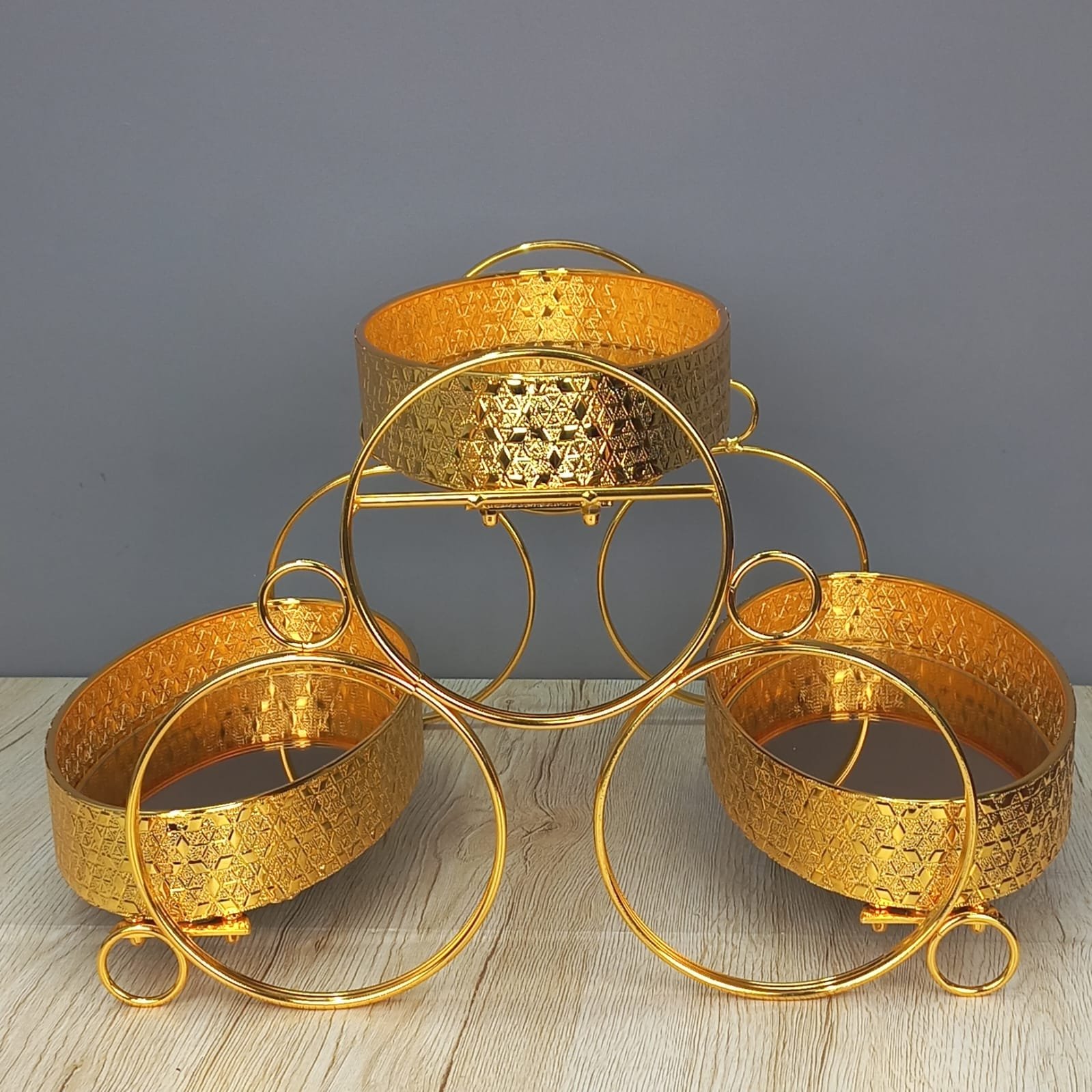 luxury 3 tier gold geometric serving station luxury 3 tier gold geometric serving station