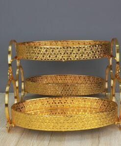 luxury 3 tier gold geometric serving station luxury 3 tier gold geometric serving station