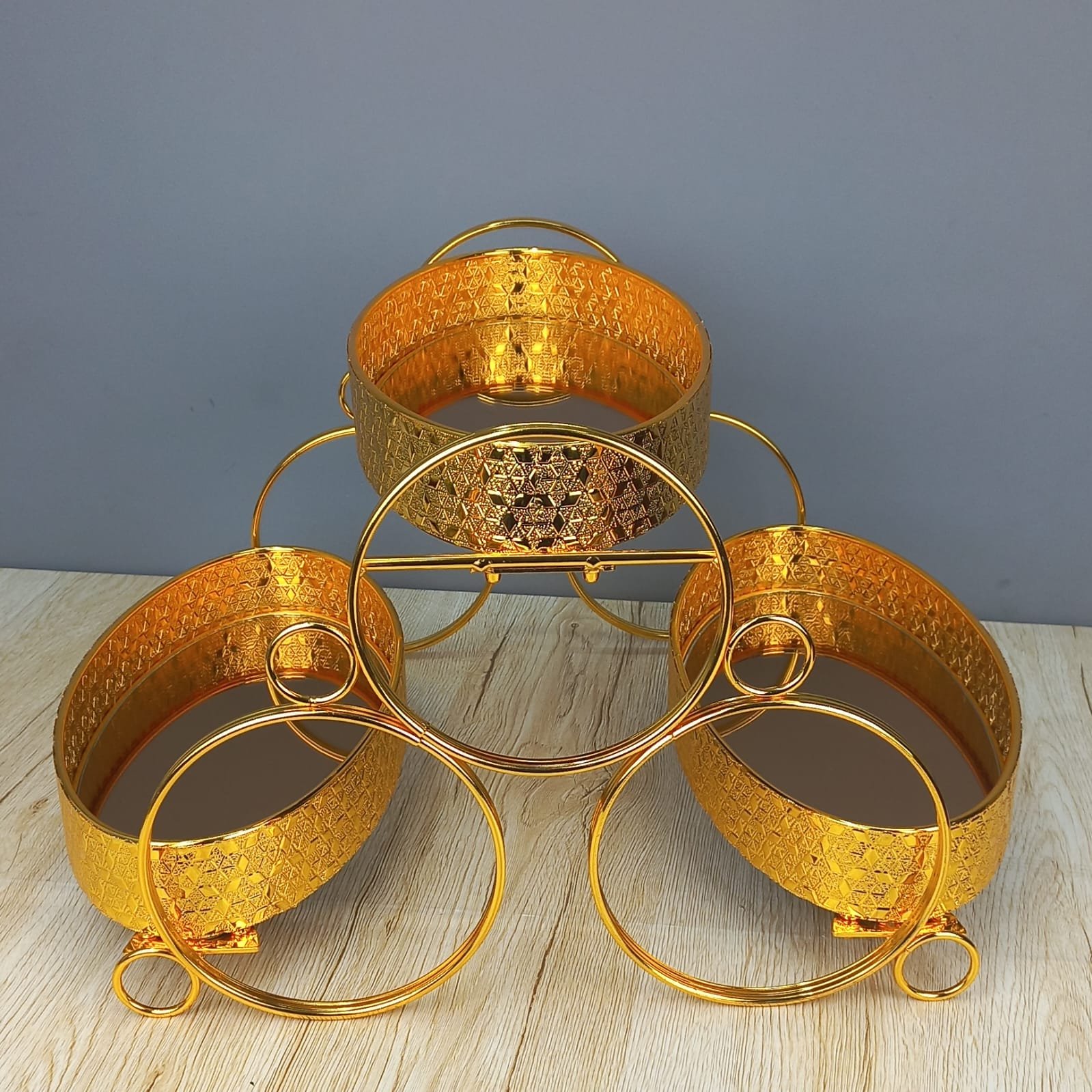luxury 3 tier gold geometric serving station luxury 3 tier gold geometric serving station