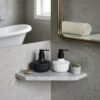 modern ribbed ceramic soap dispenser