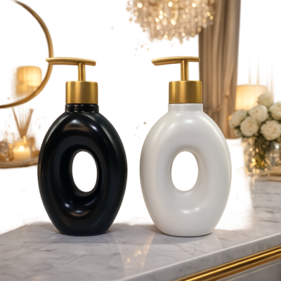Luxury Minimalist Ceramic Soap Dispenser Set