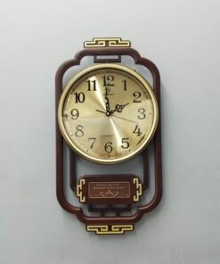 vintage wooden brown and gold wall clock traditional lattice frame timepiece with motivational quote plate for living room vintage wooden brown and gold wall clock traditional lattice frame timepiece with motivational quote plate for living room