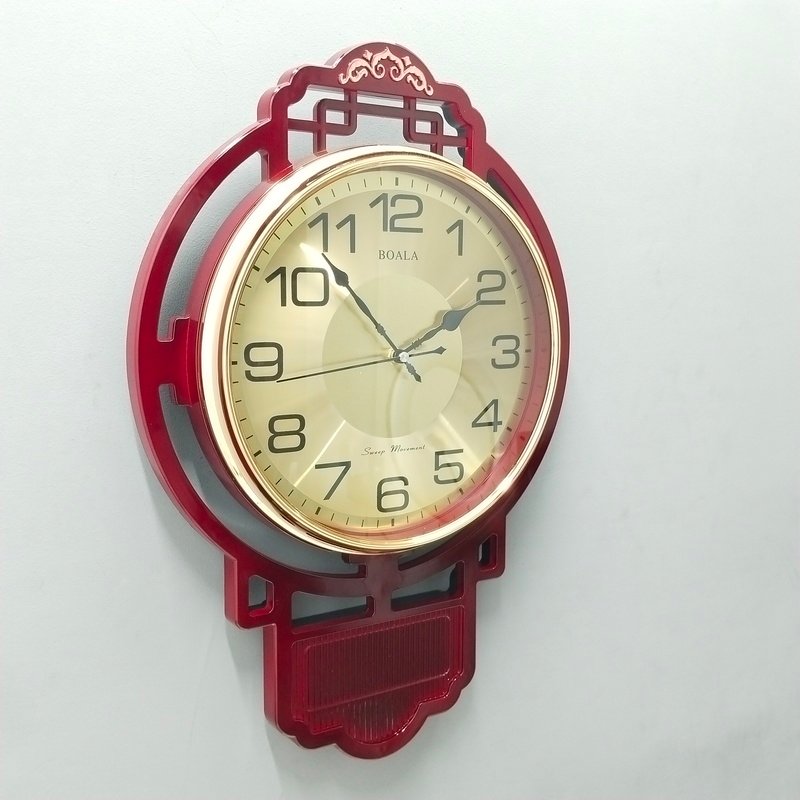 vintage maroon & gold wall clock – elegant traditional frame timepiece with silent sweep movement for living room and home decor vintage maroon & gold wall clock – elegant traditional frame timepiece with silent sweep movement for living room and home decor