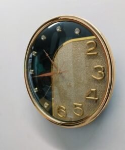luxury dual texture gold glitter & glossy black wall clock luxury dual texture gold glitter & glossy black wall clock