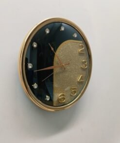 luxury dual texture gold glitter & glossy black wall clock luxury dual texture gold glitter & glossy black wall clock
