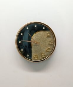 luxury dual texture gold glitter & glossy black wall clock luxury dual texture gold glitter & glossy black wall clock