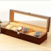 Luxury Wooden 6 Slot Watch Display Case and Organizer luxury wooden 6 slot watch display case and organizer
