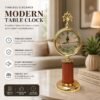 Premium Vintage Style Gold and Black Pillar Table Clock Style Gold and Black Pillar Table Clock