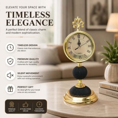 Premium Vintage Golden and black Table Clock 734862808 1645875034209089 8921092415594826484 n