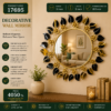 Black Leaf Metal Wall Mirror