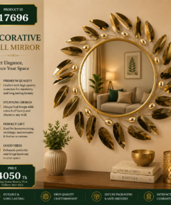 Mega Shop Olive Branch Metal Round Wall Mirror