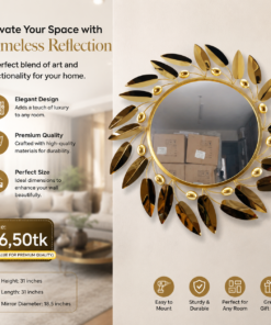 Olive Branch Metal Round Wall Mirror