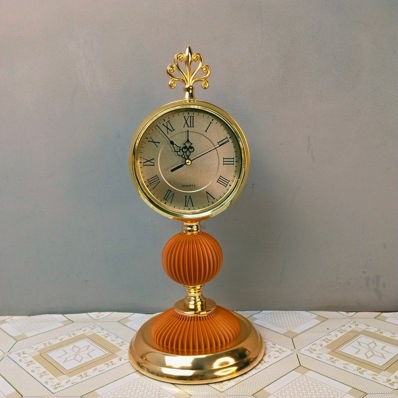img 20260628 184013 Premium Vintage Style Gold and Orange Table Clock