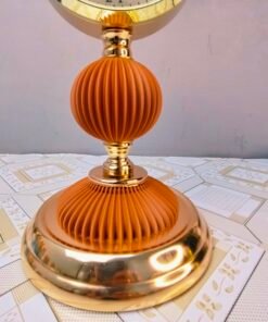 Premium Vintage Style Gold and Orange Table Clock Premium Vintage Style Gold and Orange Table Clock