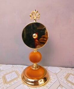 Premium Vintage Style Gold and Orange Table Clock Premium Vintage Style Gold and Orange Table Clock