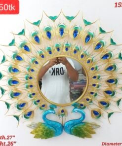 Luxury Royal Peacock Metal Wall Mirror
