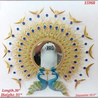 Grand Royal Peacock 3D Metal Wall Mirror Peacock 3D Metal Wall Mirror