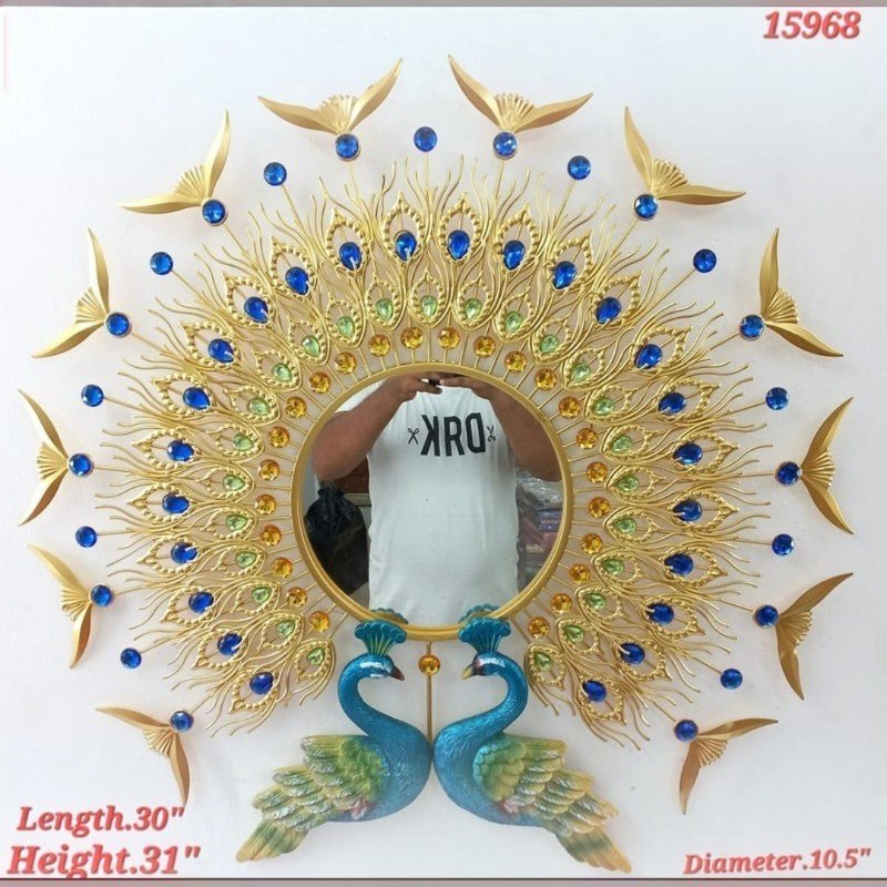 Peacock 3D Metal Wall Mirror Peacock 3D Metal Wall Mirror