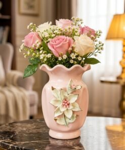 Premium Handcrafted Pink Ceramic Flower Vase