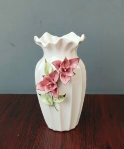 Premium Handcrafted White Ceramic Flower Vase