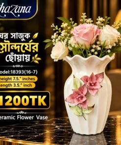 Premium Handcrafted White Ceramic Flower Vase