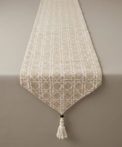 Modern Geometric Woven Table Runner