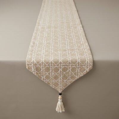 Modern Geometric Woven Table Runner
