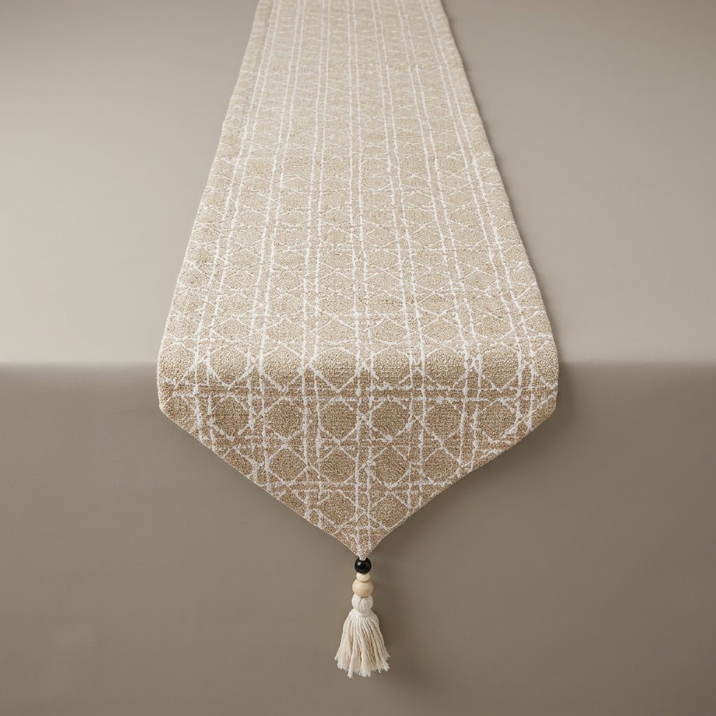 Modern Geometric Woven Table Runner Modern Geometric Woven Table Runner