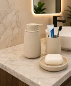 Minimalist Nordic Matte Ceramic 3Piece Bathroom Accessories Set