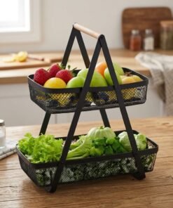 Sport Shop 2Tier Countertop Metal Fruit and Vegetable Basket