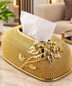 Floral Embossed Tissue Box Cover