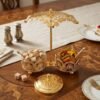 Luxury Umbrella Canopy Twin Sugar Pot andCondiment Server Set