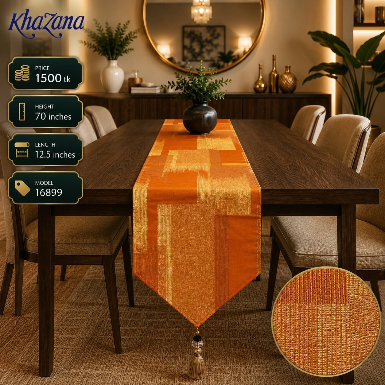 Luxury Modern Geometric Jacquard Table Runner Luxury Modern Geometric Jacquard Table Runner