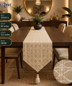 Modern Geometric Woven Table Runner