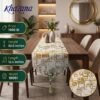 Modern Geometric Jacquard Table Runner