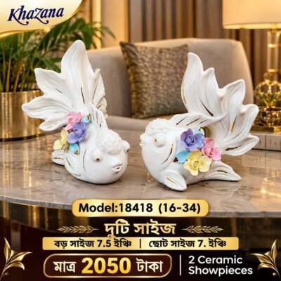 Ceramic fish Showpiece Set