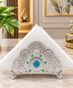 Vintage Royal Silver Metal Napkin Holder