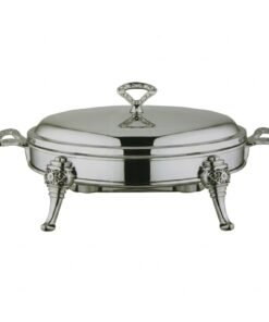 Oval Vintage Stainless Steel Chafing Dish and Buffet Serve