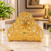Gold Floral Metal Napkin and Tissue Holder
