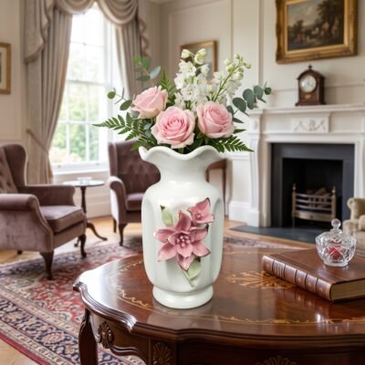 Decorative 3D Floral Ceramic Flower Vase