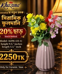Premium Ribbed Ceramic Flower Vase