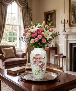 Decorative 3D Floral Ceramic Flower Vase