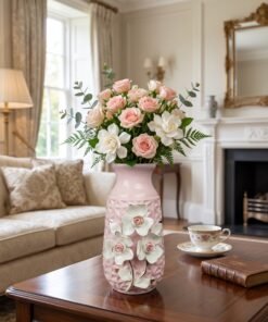 Products Decorative 3D Floral Ceramic Flower Vase